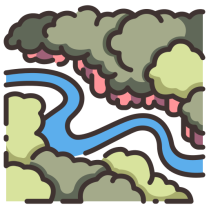 Icone illustrant une rivi&egrave;re